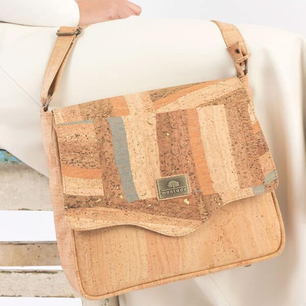 Crossbodytasche aus Kork «Big Parquet Flap»