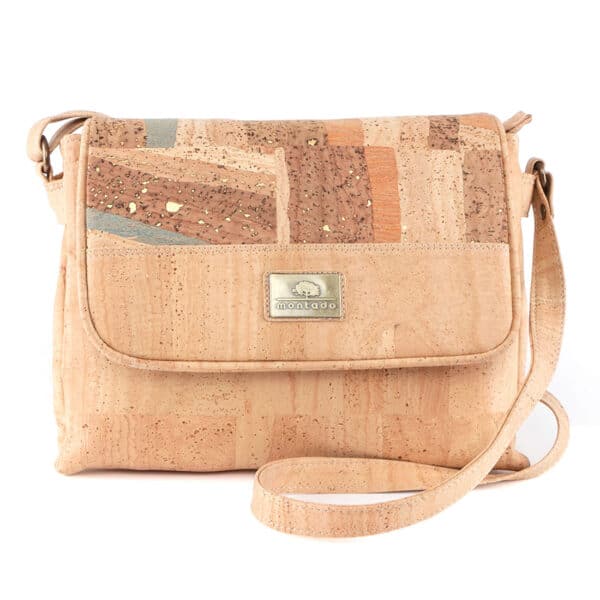 Crossbodytasche aus Kork «Double Parquet»