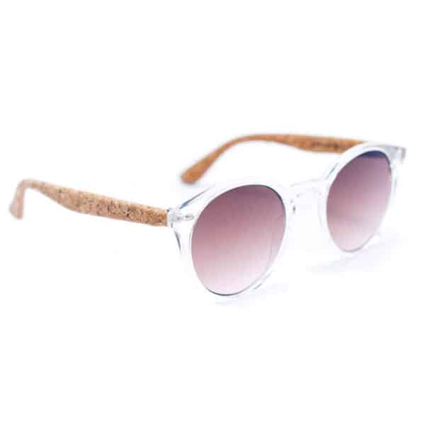 Sonnenbrille aus Kork transparent